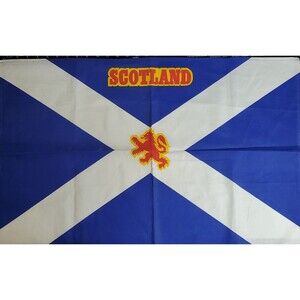 19x30in Scottish Flag With Saltire Cross And Lion Rampant Flag